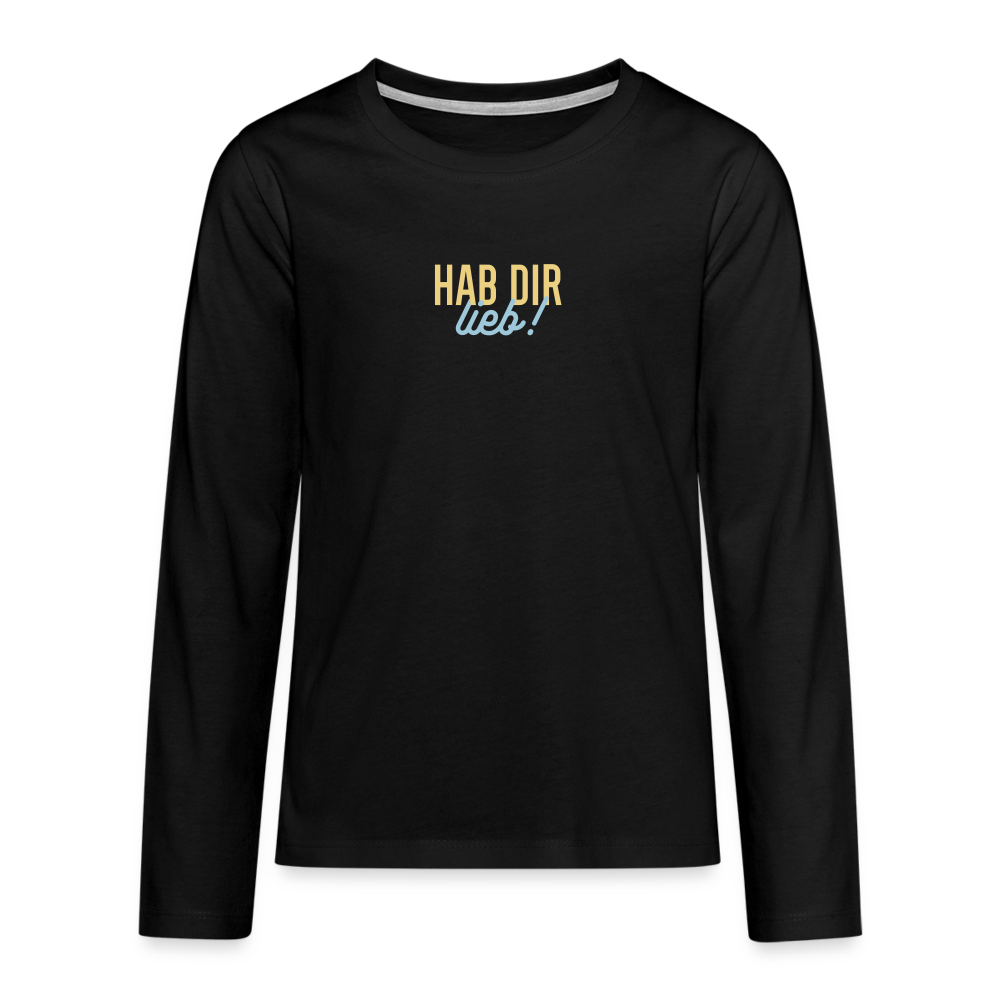 Hab Dir Lieb! - Teenager Langarmshirt - black