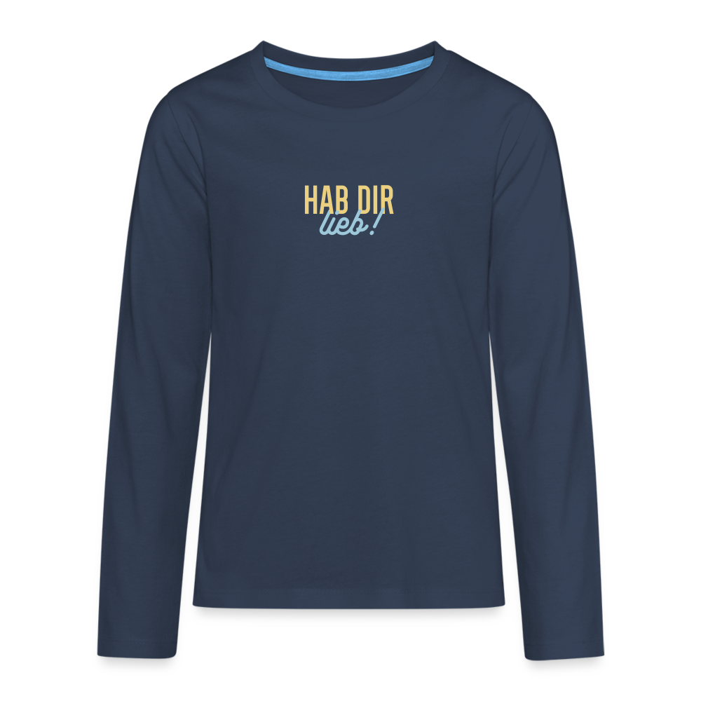 Hab Dir Lieb! - Teenager Langarmshirt - navy
