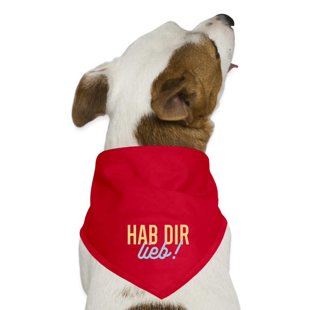 Hab Dir Lieb! - Hunde-Bandana - red