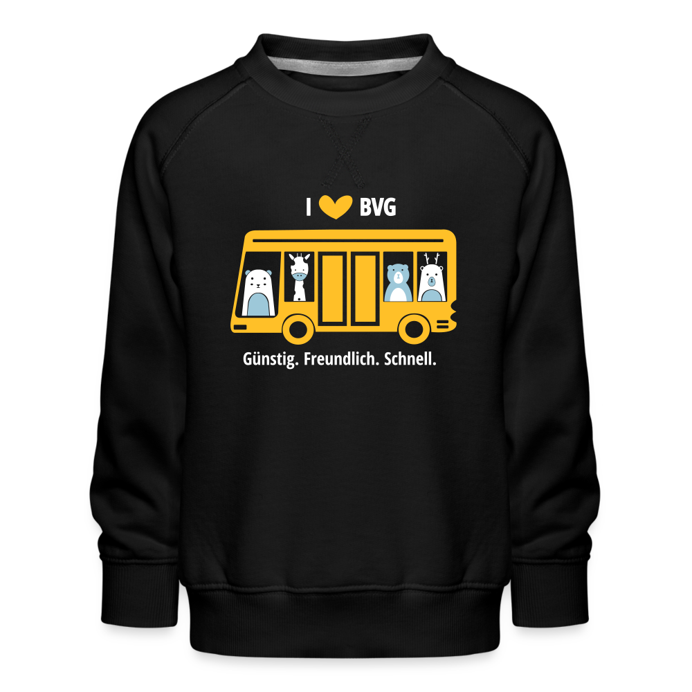 I love BVG - Kinder Premium Sweatshirt - black