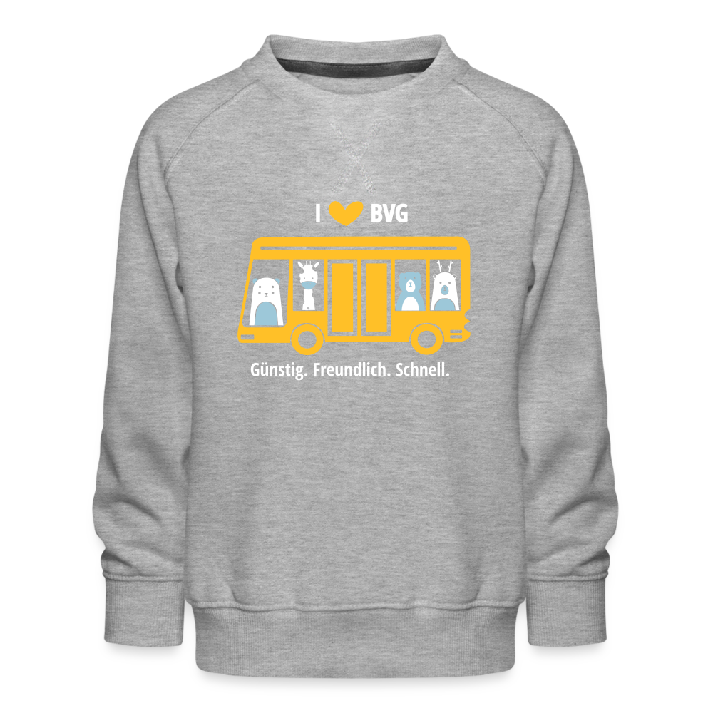 I love BVG - Kinder Premium Sweatshirt - heather grey
