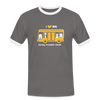 I love BVG - Männer Ringer T-Shirt - dark grey/white