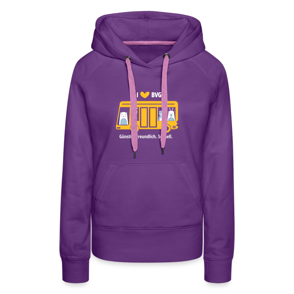 I love BVG - Frauen Premium Hoodie - purple