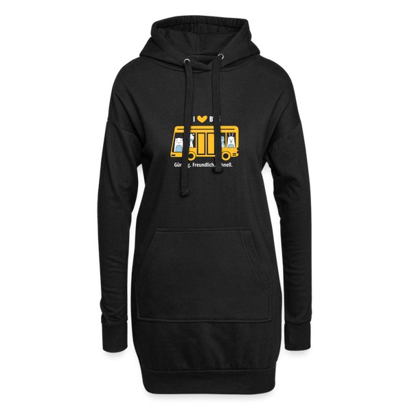 I love BVG - Hoodie-Kleid - black