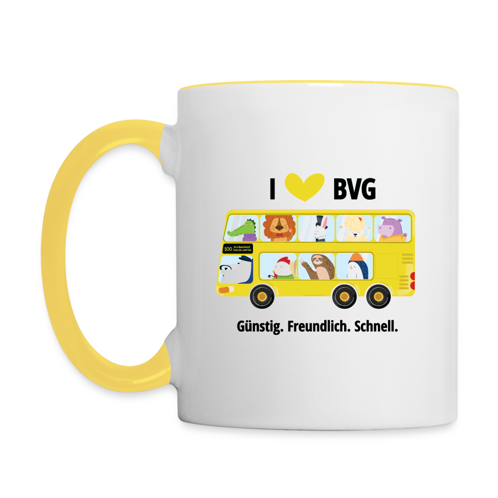 I love BVG - Tasse zweifarbig