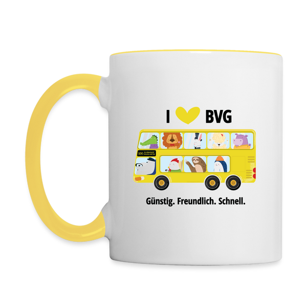 I love BVG - Tasse zweifarbig