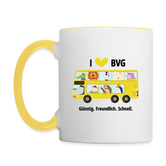 I love BVG - Tasse zweifarbig