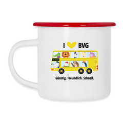 I love BVG - Emaille Tasse