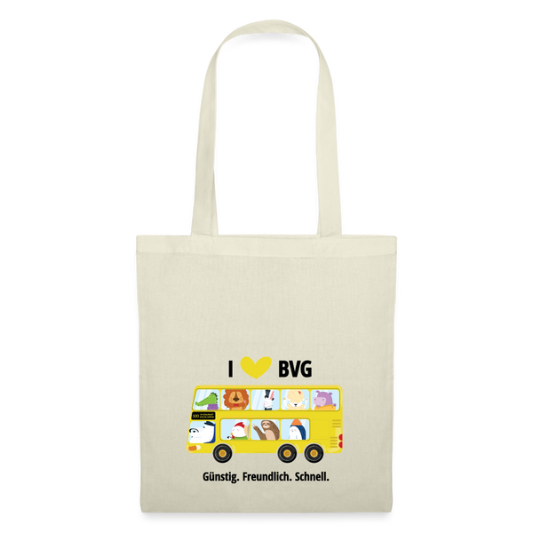 I love BVG - Stoffbeutel - nature