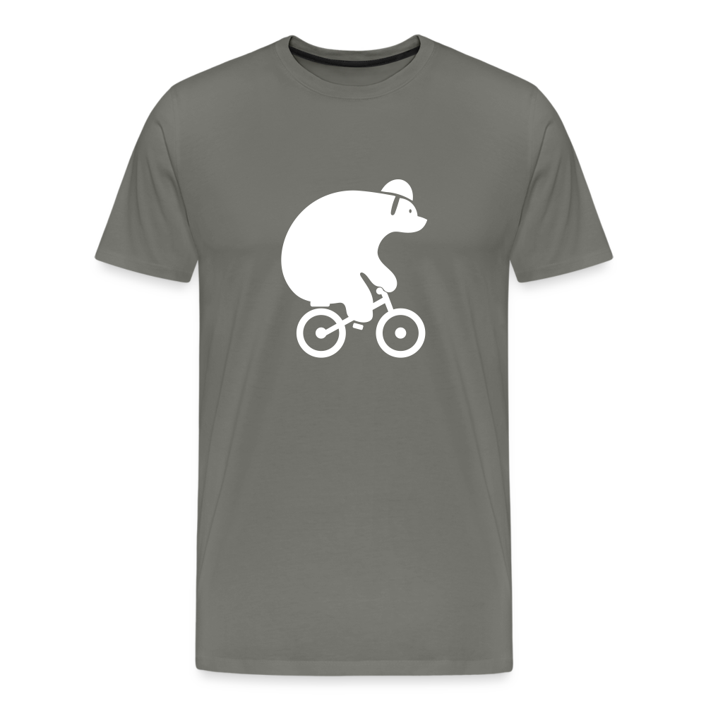 Fahrradbär - Männer Premium T-Shirt - asphalt