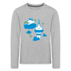 Berliner Bär bei Nacht - Kinder Langarmshirt - heather grey