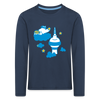 Berliner Bär bei Nacht - Kinder Langarmshirt - navy