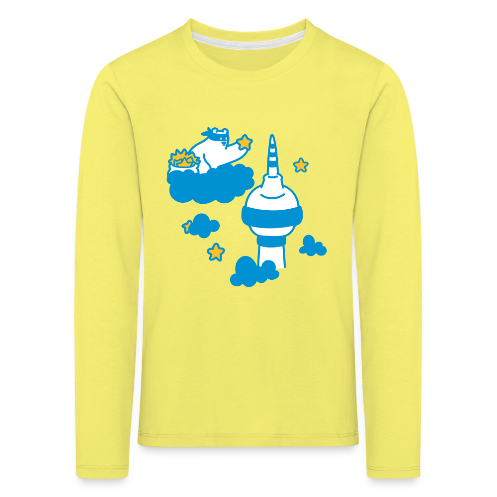 Berliner Bär bei Nacht - Kinder Langarmshirt - yellow