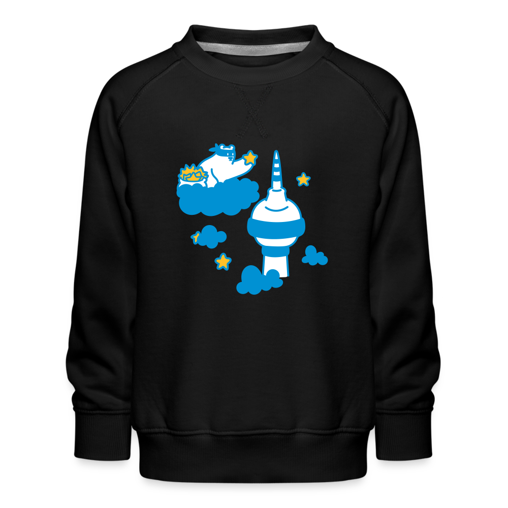 Berliner Bär bei Nacht - Kinder Premium Sweatshirt - black