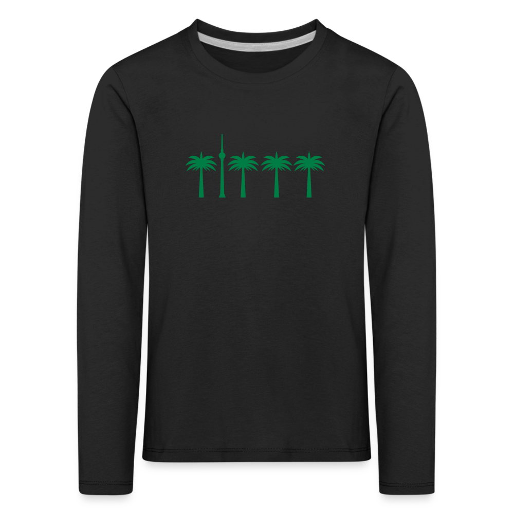 Berlin unter Palmen - Kinder Langarmshirt - black