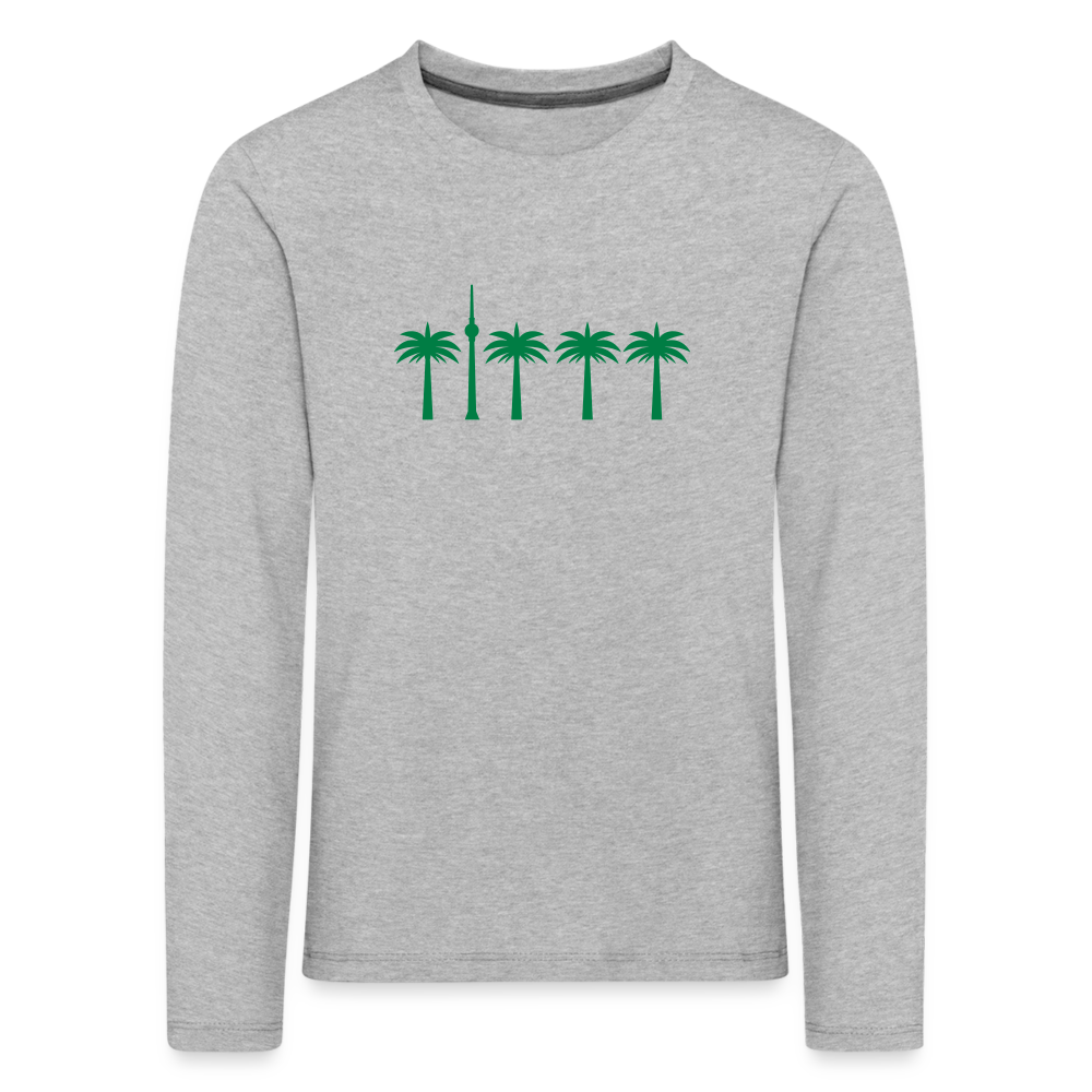 Berlin unter Palmen - Kinder Langarmshirt - heather grey