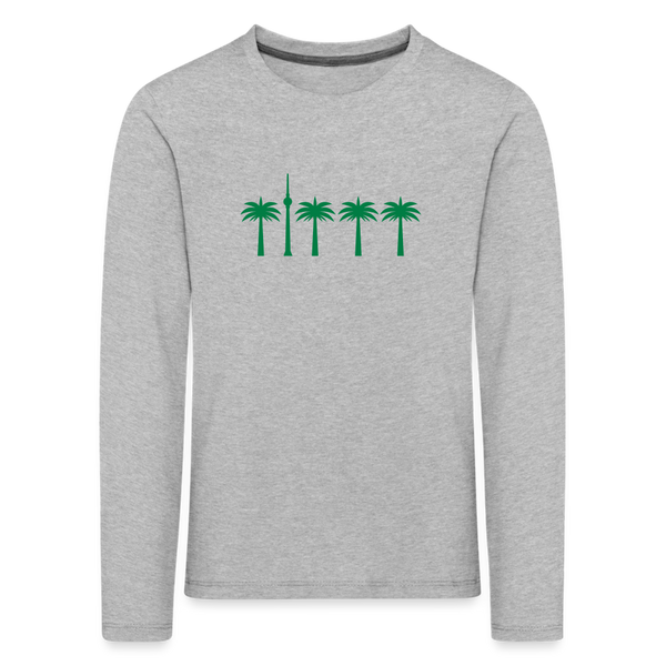 Berlin unter Palmen - Kinder Langarmshirt - heather grey