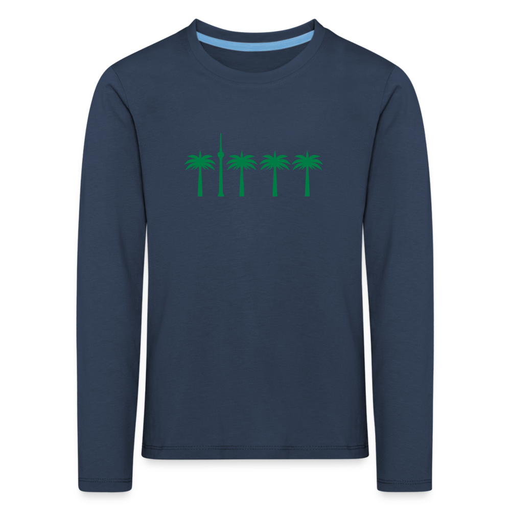 Berlin unter Palmen - Kinder Langarmshirt - navy