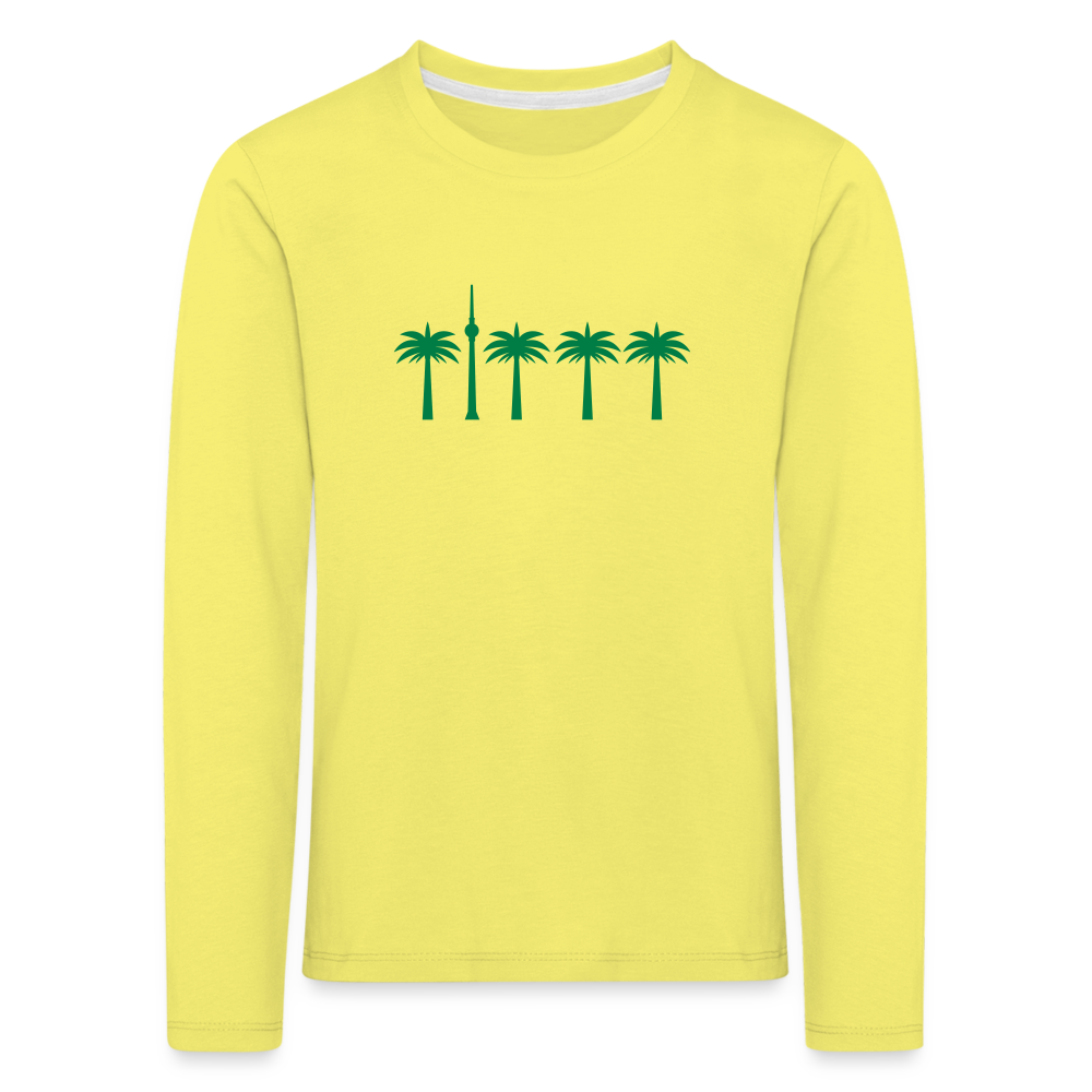 Berlin unter Palmen - Kinder Langarmshirt - yellow