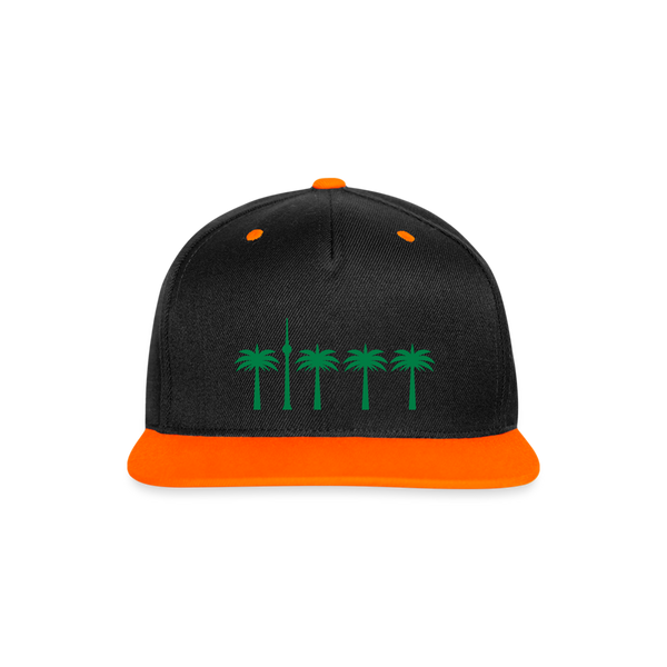Berlin unter Palmen - Snapback Cap - black/neon orange