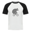 Fahrradbär - Männer Baseball T-Shirt - white/black