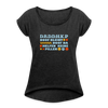 d.b.d.d.h.k.P - Frauen T-Shirt mit gerollten Ärmeln - heather black