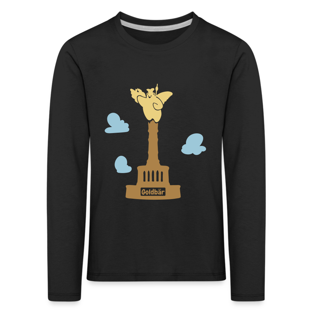 Gold Bär - Kinder Langarmshirt - black