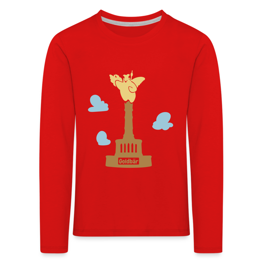 Gold Bär - Kinder Langarmshirt - red
