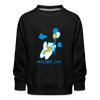 Der Bär fliegt - Kinder Premium Sweatshirt - black