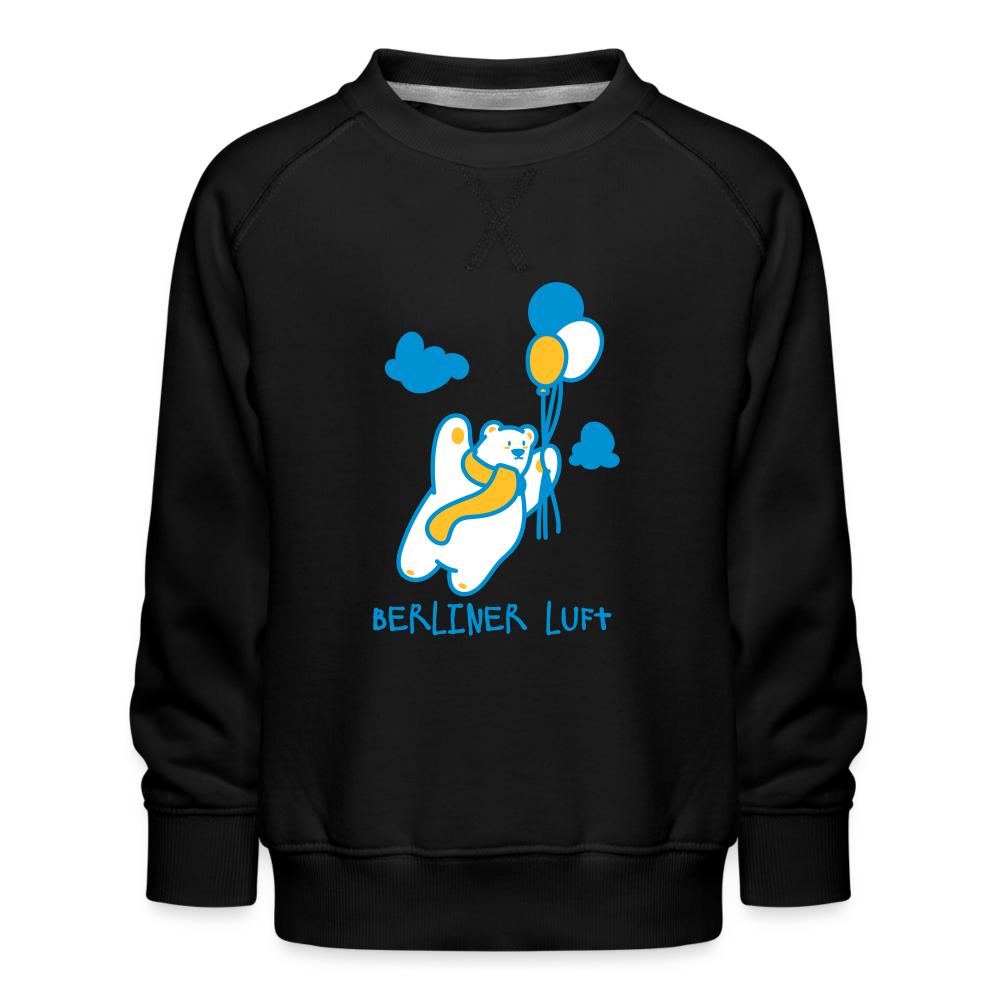 Der Bär fliegt - Kinder Premium Sweatshirt - black