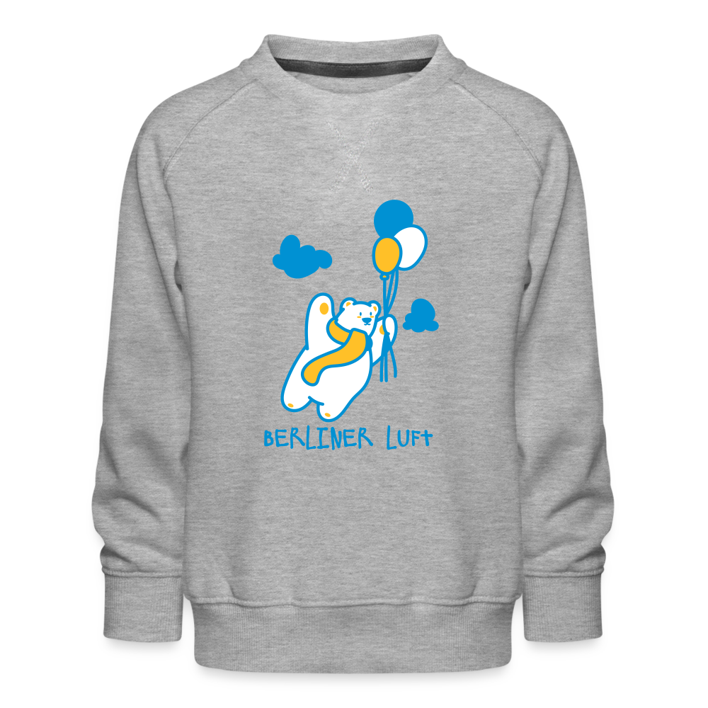 Der Bär fliegt - Kinder Premium Sweatshirt - heather grey