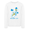 Der Bär fliegt - Kinder Langarmshirt - white