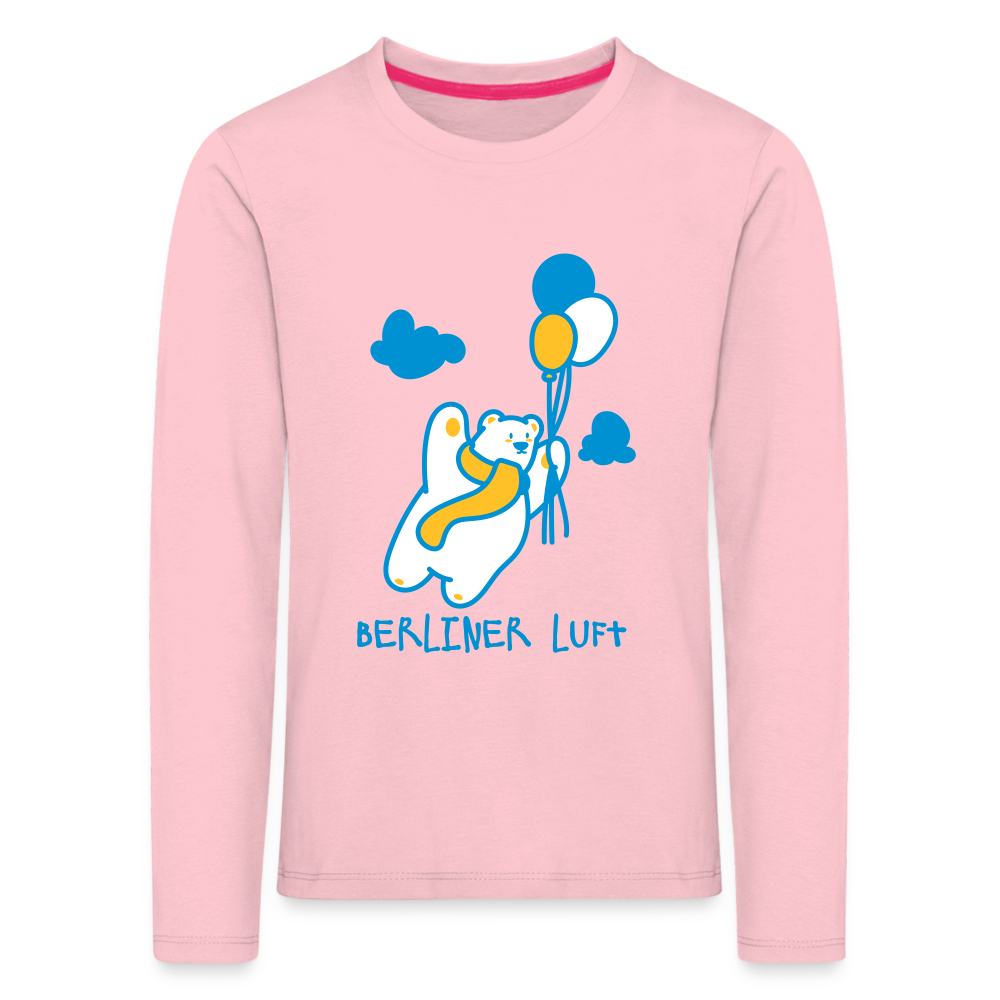 Der Bär fliegt - Kinder Langarmshirt - rose shadow