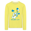 Der Bär fliegt - Kinder Langarmshirt - yellow