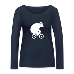 Fahrradbär - Frauen Bio Langarmshirt