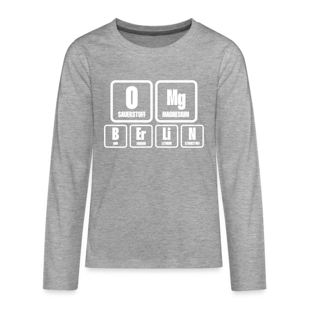OMG Berlin - Teenager Langarmshirt - heather grey