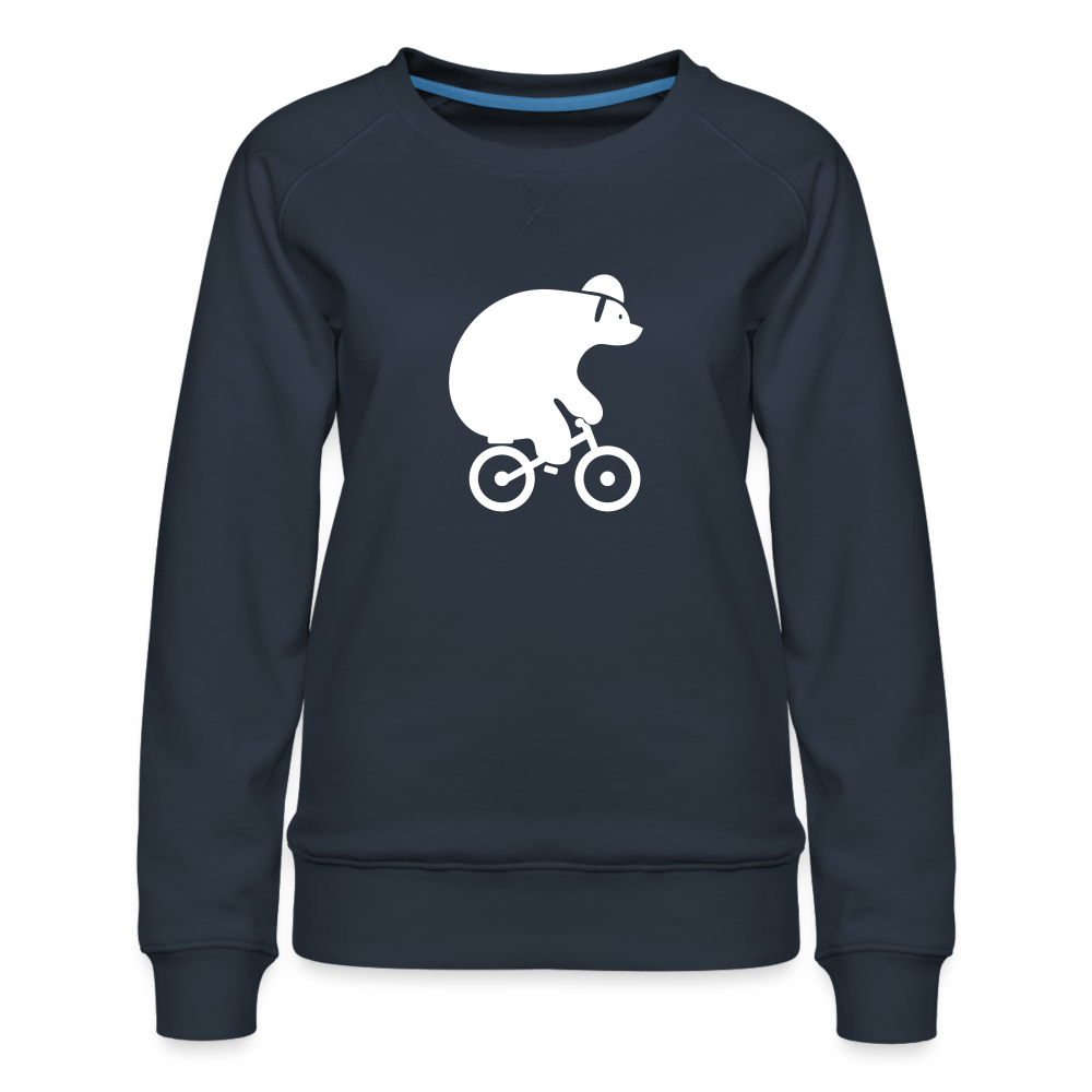 Fahrradbär - Frauen Premium Sweatshirt - navy