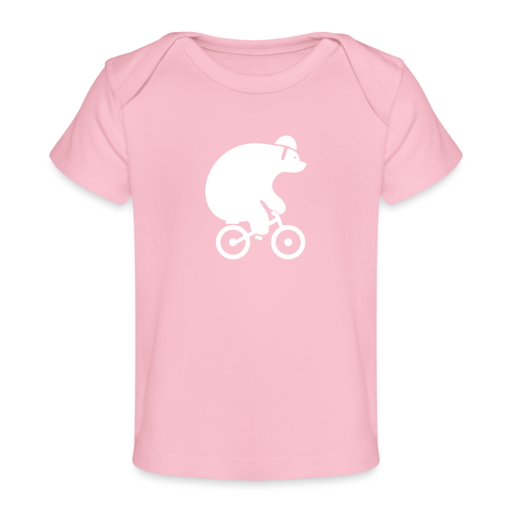 Fahrradbär - Baby Bio T-Shirt - light pink