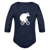 Fahrradbär - Bio-Langarmbody - dark navy