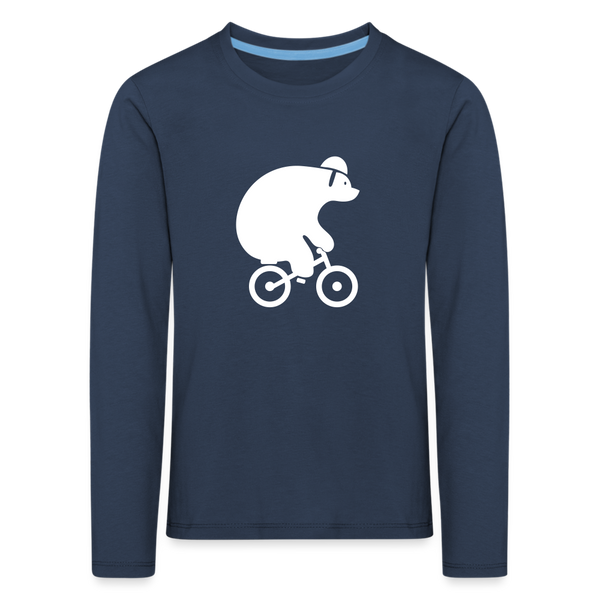 Fahrradbär - Kinder Langarmshirt - navy