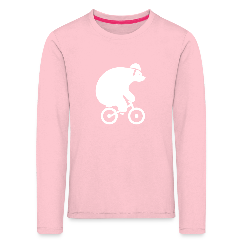 Fahrradbär - Kinder Langarmshirt - rose shadow