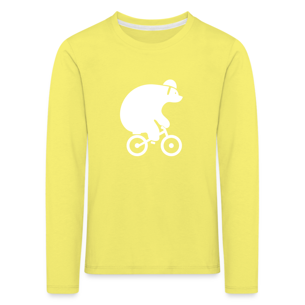 Fahrradbär - Kinder Langarmshirt - yellow