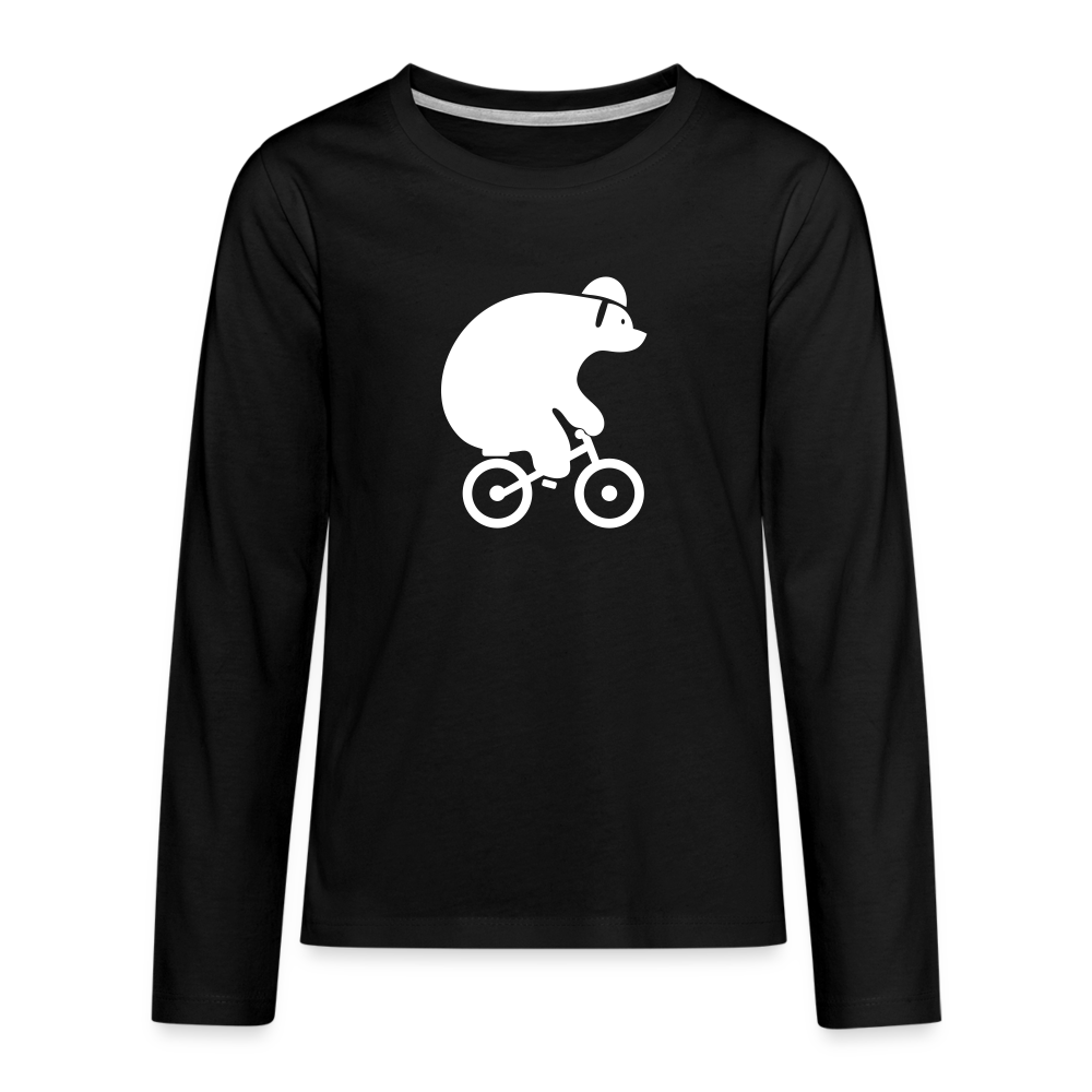 Fahrradbär - Teenager Langarmshirt - black