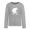 Fahrradbär - Teenager Langarmshirt - heather grey