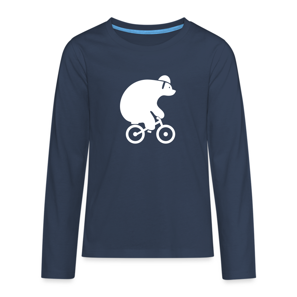Fahrradbär - Teenager Langarmshirt - navy
