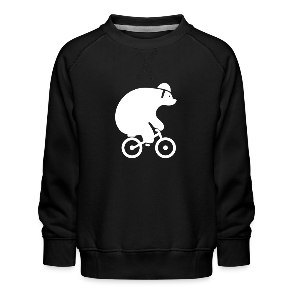 Fahrradbär - Kinder Premium Sweatshirt - black