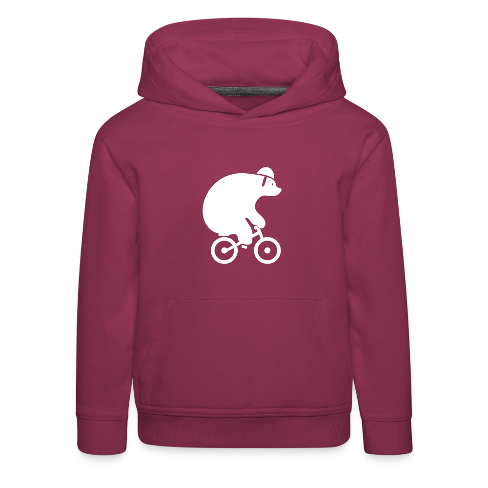 Fahrradbär - Kinder Premium Hoodie - bordeaux