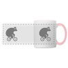 Fahrradbär - Tasse zweifarbig - white/pink