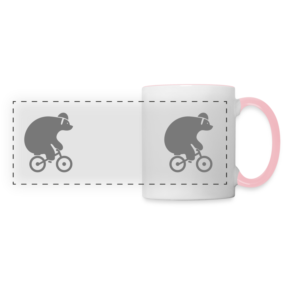 Fahrradbär - Tasse zweifarbig - white/pink