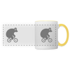 Fahrradbär - Tasse zweifarbig - white/yellow